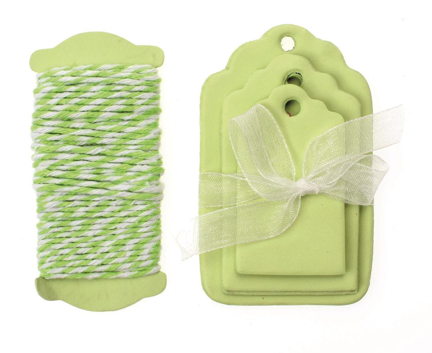 Glorex 1222 660 Paper Labels, Light Green, 8.5 x 12 x 0.5 cm