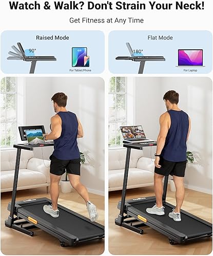 Miniatura 4 de THERUN Cinta de correr con inclinación, caminadora inclinada, cintas de correr motorizadas sin escobillas para un funcionamiento silencioso Naranja