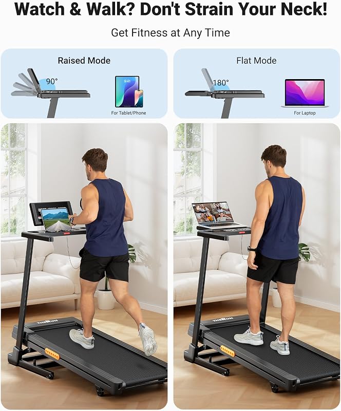 THERUN Incline Treadmill, Treadmill with Incline Brushless Motor Treadmill image 6