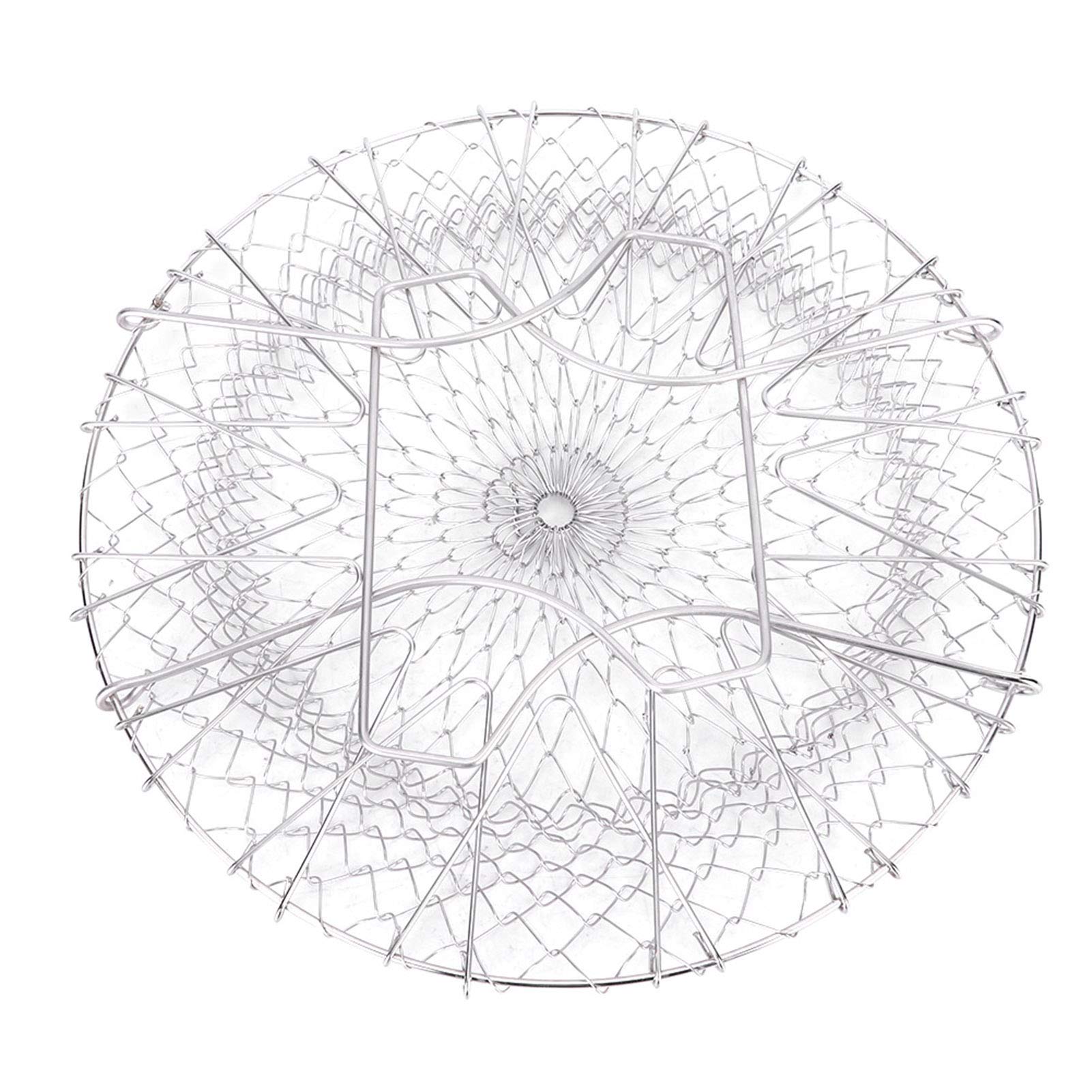 Deep Fry Basket, Foldable Stainless Steel French Fries Frying Basket, Multifunction Steam Rinse Strainer Net, for Frying Food, Washing Fruits or Vegetables