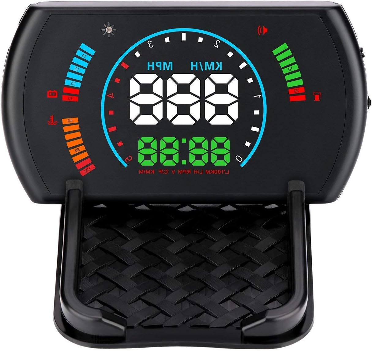 Car HUD Heads Up Display 5.8 inch OBD Digital Speedometer Windshield Projector OBD2 Vehicle Speed Dashboard Display MPH, RPM, Fuel Consumption, Speed Alarm, Water Temperature, Voltage, Mileage
