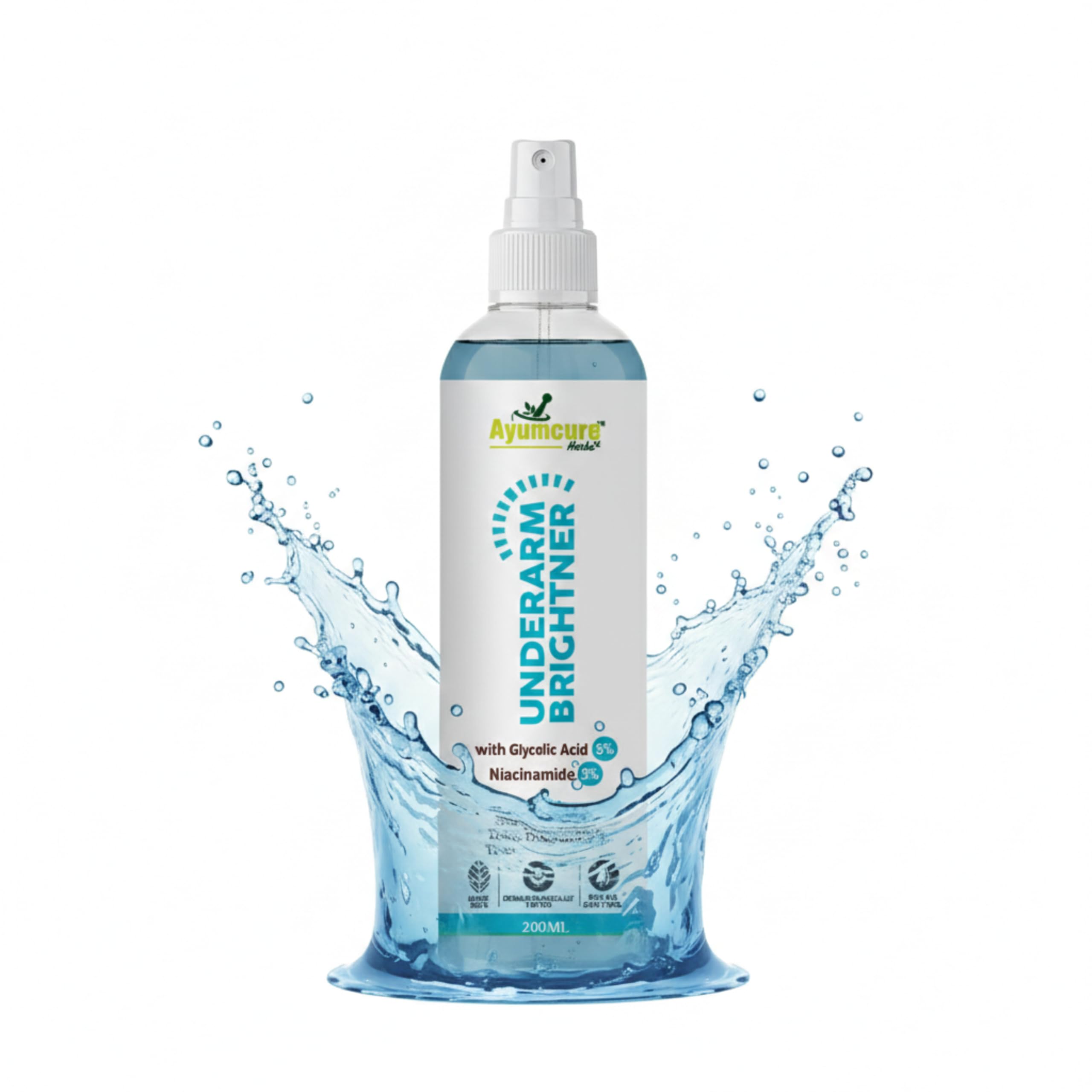 Ayumcure Underarm Brightening Spray | 200 ml | With Niacinamide & Glycolic Acid | Fades Dark Spots | Evens Skin Tone | Smooths Texture | For Women & Men | All Skin Types-image-33
