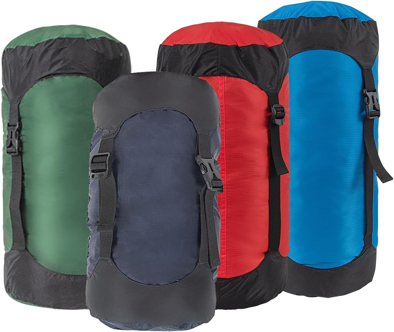 2pcs Nylon Compression Sack for Sleeping Bag, Lightweight Stuff Bag Organizer for Camping Backpacking Hiking