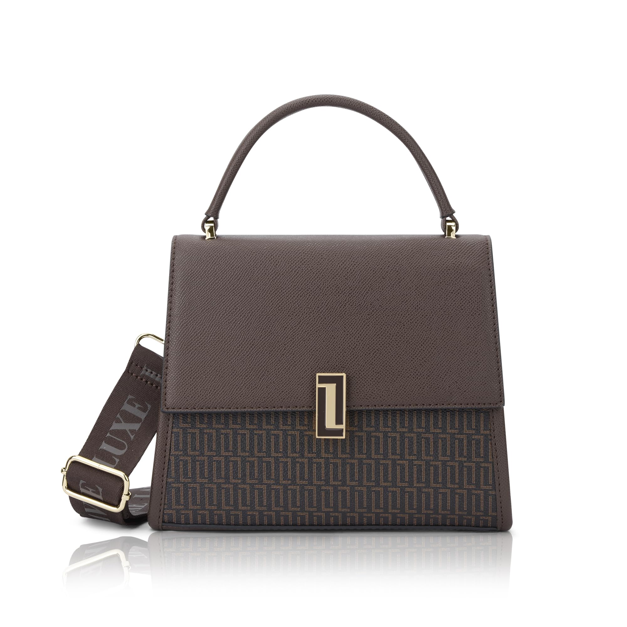 lavie luxe Women's Monogram Merci Satchel Handbag | Satchel Bag for Work | Ladies Purse | Stylish Shoulder Bag | Gift For Women-picture-35