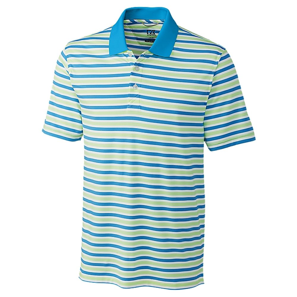 Cutter & BuckMen's Moisture Wicking DryTec UPF 50+ Murray Stripe Polo Shirt Polo Shirt