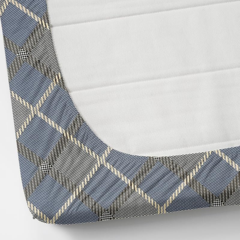 Image of NHD HOME Premium Cotton Elastic Fitted Bedsheets with 2 Pillow Covers Double Bed All Around Elastic Supersoft Size - 72 x 78 +8 inches Grey Striped 200 tc - 220 tc