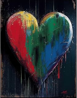 Jim Dine Style Heart 8x10 UnFramed Art Print Poster Ready for Framing by Ward, Jay Bryant