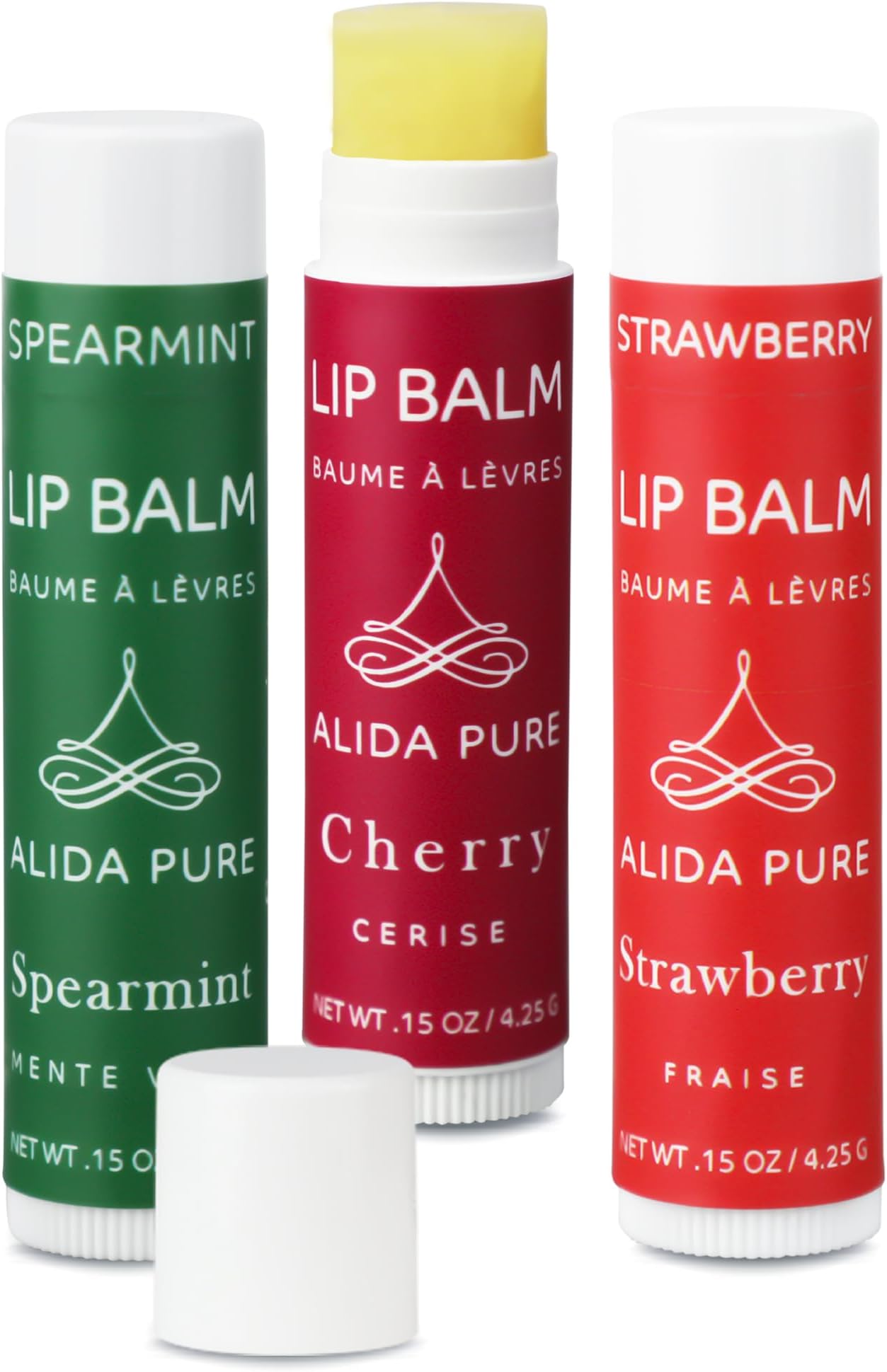 Berry Mint Lip Balm Collection, Vegan Set, Bees Wax Free, Coconut Oil Free, with Organic Jojoba and Avocado Oil, Vitamin E, Natural Moisturizer For Dry Cracked Lips, 3 Tube Set