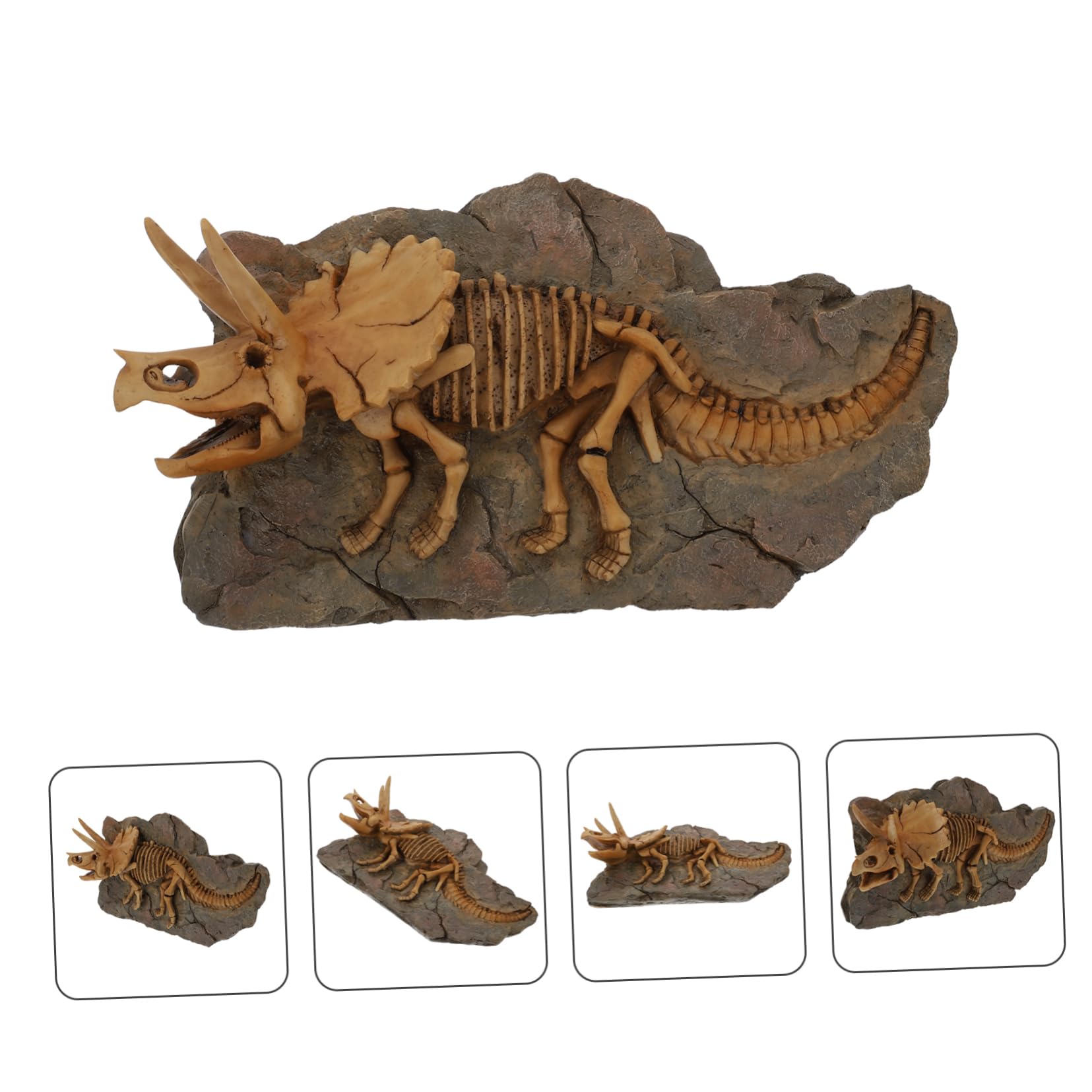 Zerodeko Figura de Fósil de Dinosaurio en Resina para Pared, Marrón