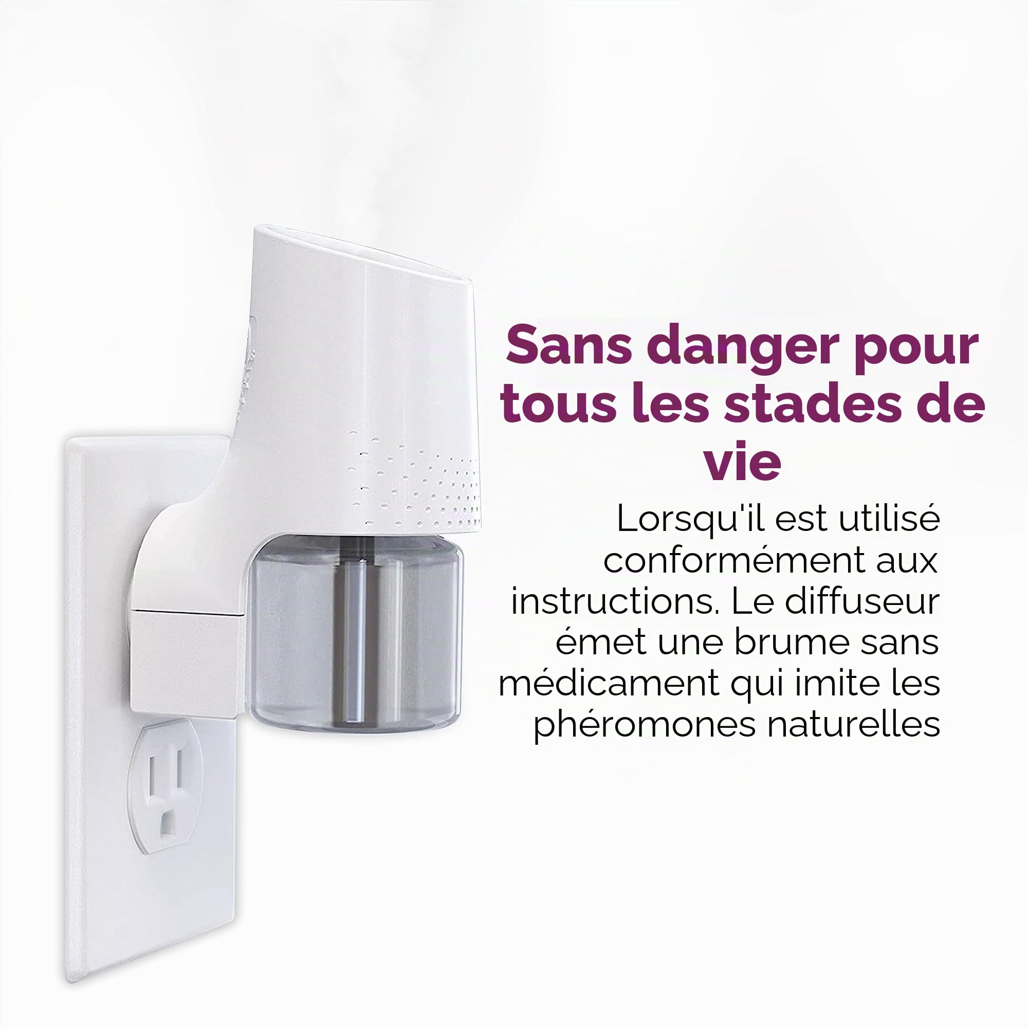 Comfort Zone Lot de 2 recharges pour diffuseur de phéromones apaisantes pour Chat (60 Jours) pour Une Maison Calme | Recommandé par Les vétérinaires | Déstressez Votre Chat et réduisez Les