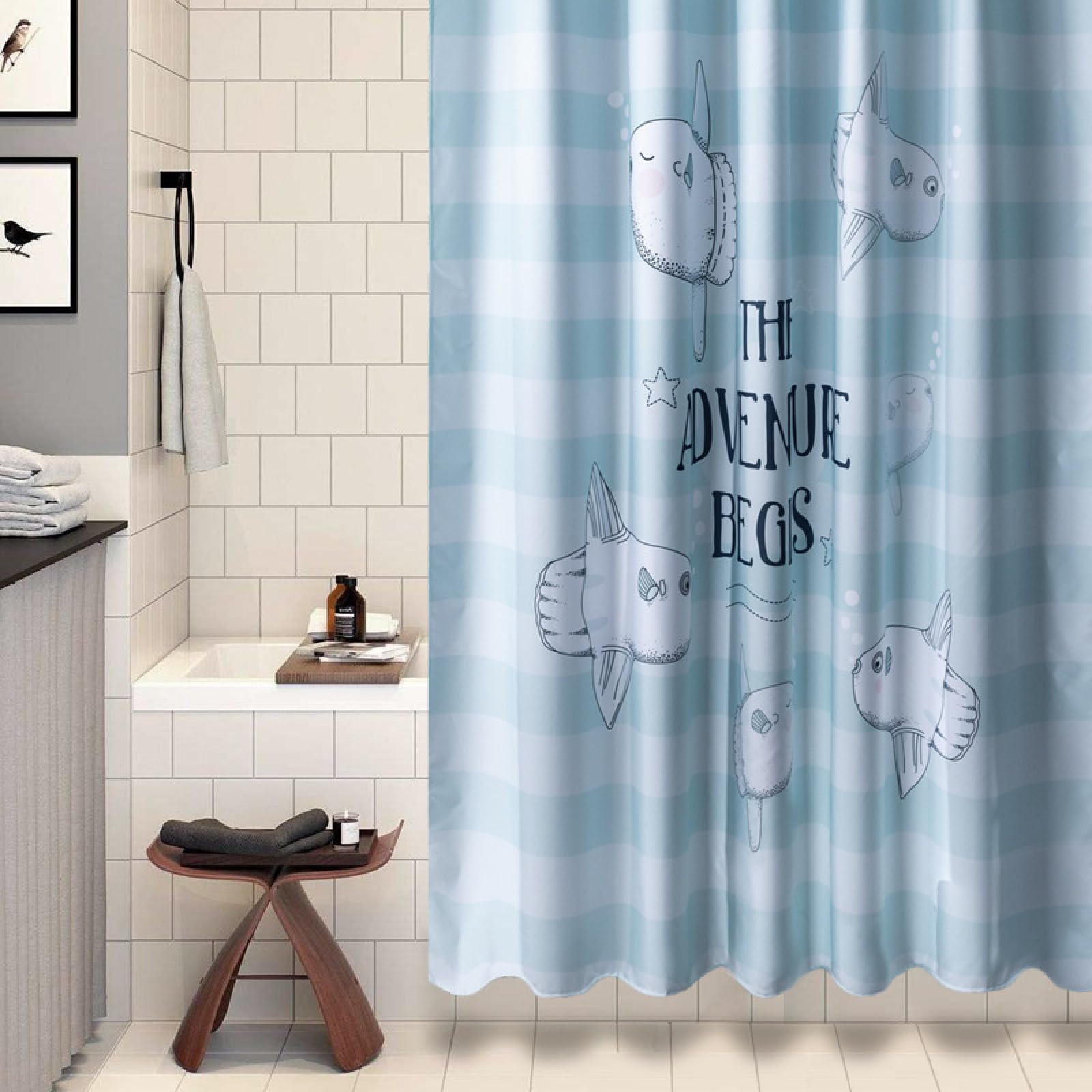 Rideau de douche 200x240 anti-humidité pour éviter l'eau sur le sol