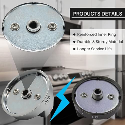 Miniatura 3 de DG94-03500AZ Samsung - Pomo de cocina de gas DG94-03500U para quemador de horno Samsung, perilla superior de la estufa de repuesto DG94-03500U