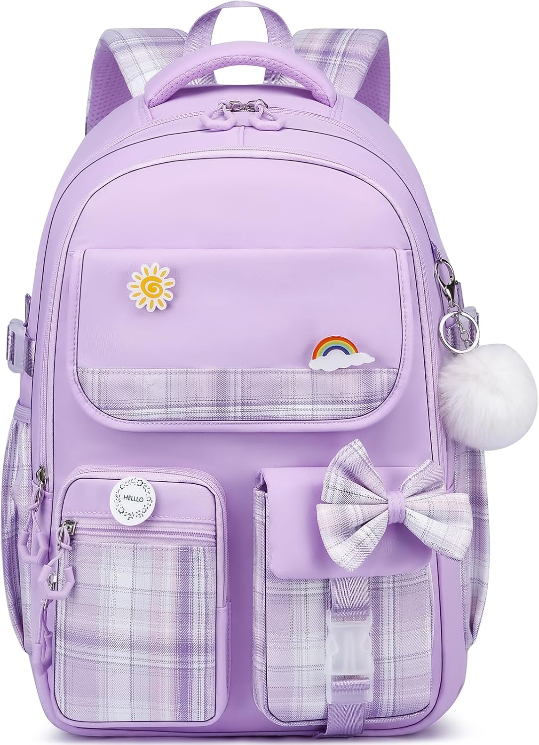 MOMUVO Backpack for Girls Kindergarten Elementary Preschool Middle, Cute Girls Backpack with Lunch Box Pencil Case Set - Image 6