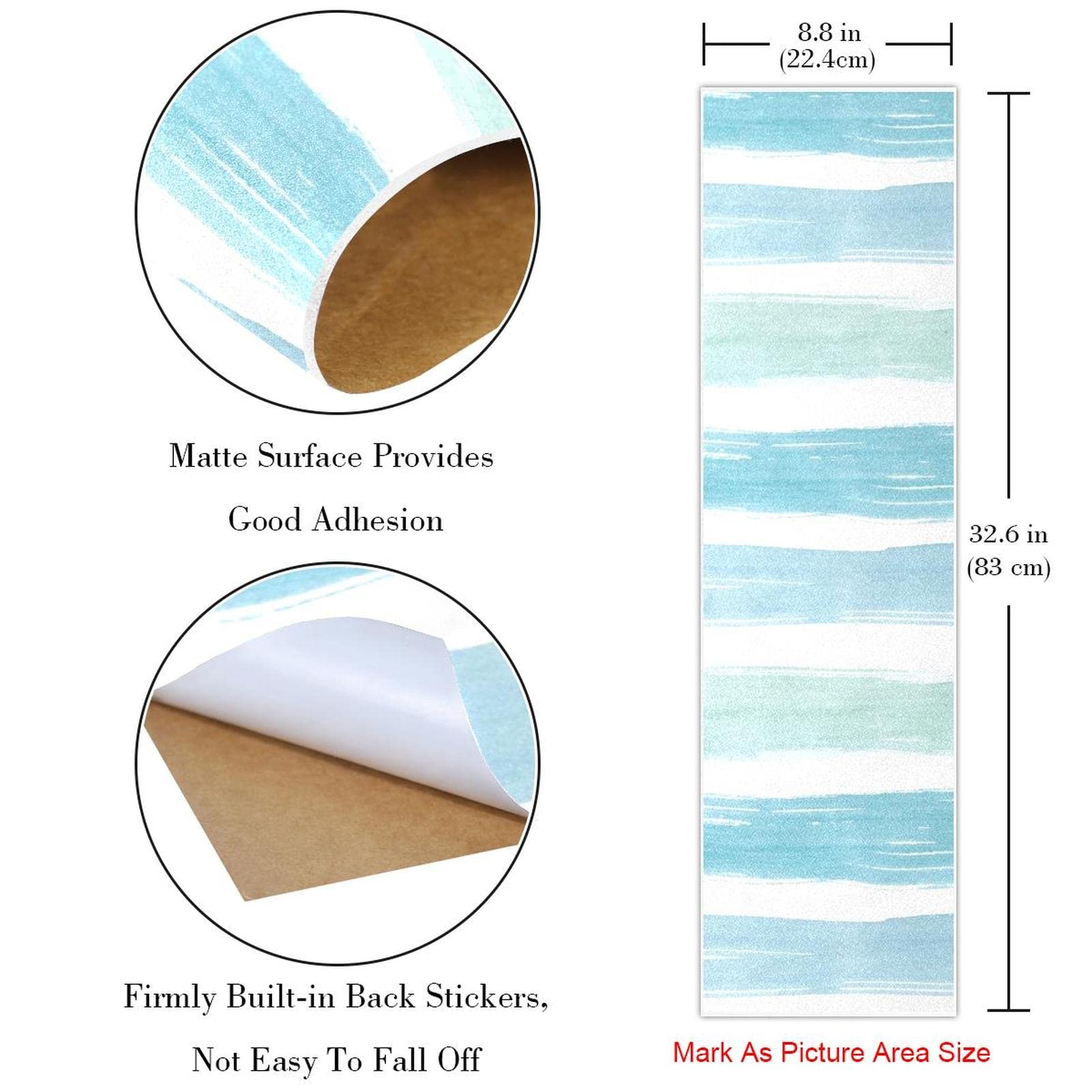 Watercolor Line Texture Skateboard-Griptape, Schleifpapier, Longboard, Aufkleber, Scooter, Deck, Sandpapier, 2 Stück