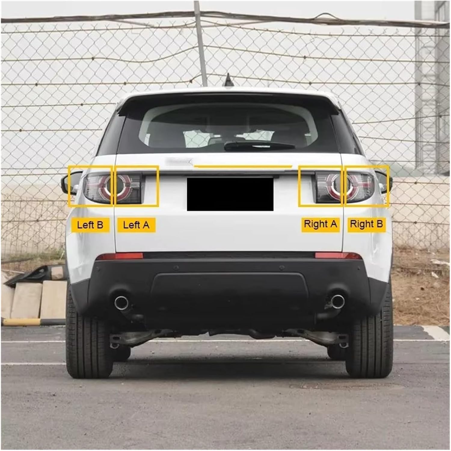 Tail Light Rear Lamp Taillamp Cover For Land For Rover For Discovery For Sport 2015-2018 Car Taillight Lens Back Lampshade Auto Brakelights Shell Light Lens Lamp (Left B and Right B)