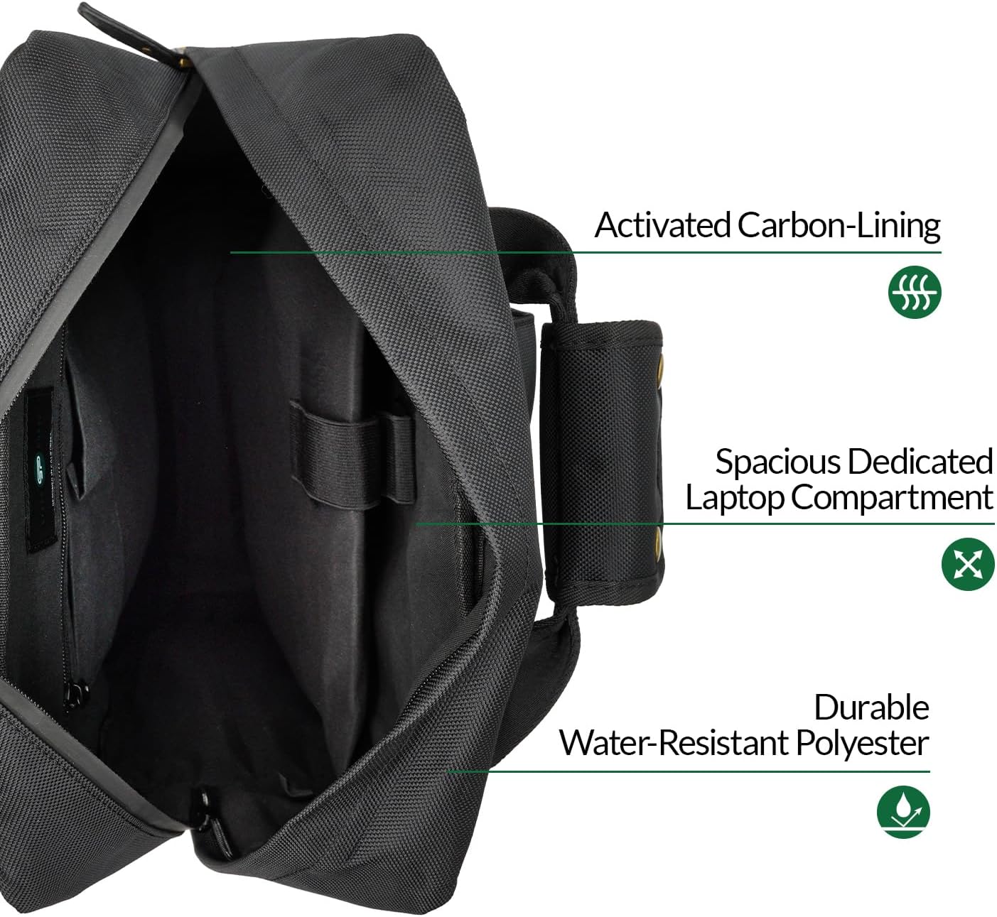 Smell Proof Runner Backpack, Multiple Odor Resistant Compartments, Travel Daypack Laptop Sleeve, Water-Resistant Design, Easy-Access Bottle Holders, Vintage Large College Bags Men Women