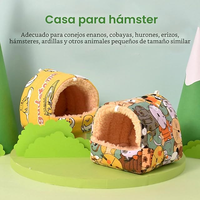 Foto 6 de 8 de tinysiry Cama para hámster para Invierno, Mini Nido para Dormir de algodón para hámster, Nido para hámster