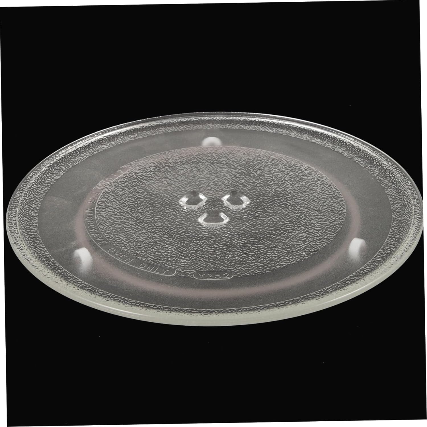 HOMSFOU Microwave Glass Turntable Plate Set with Turntable Ring and Coupler Heat-resistant Replacement for Microwave Ovens Compatible with Models Easy to Install and Durable