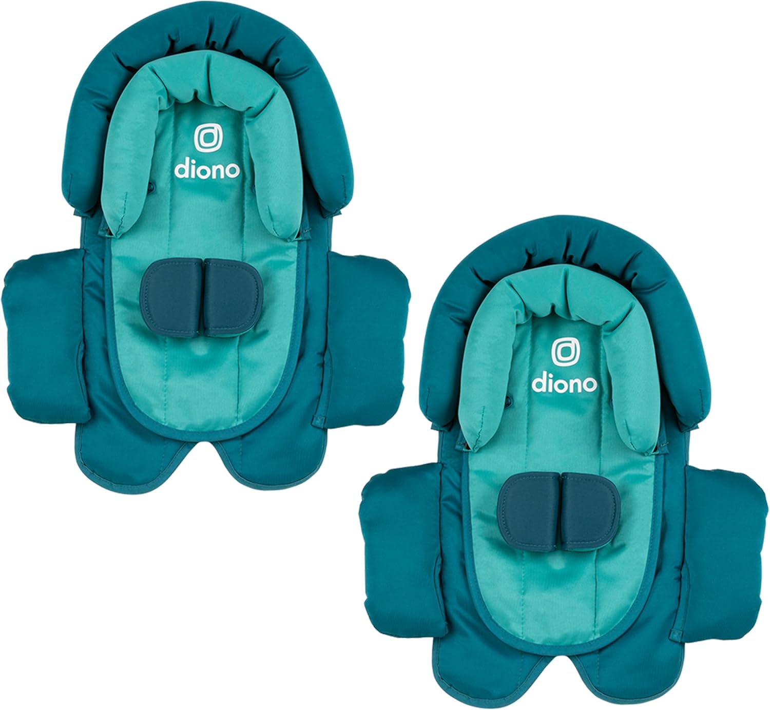 Diono Cuddle Soft 2-Pack 2-in-1 Baby Head Neck Body Support Pillow for Newborn Baby Super Soft Car Seat Insert Cushion, Perfect for Infant Car Seats, Convertible Car Seats, Strollers, Blue Razz Ice
