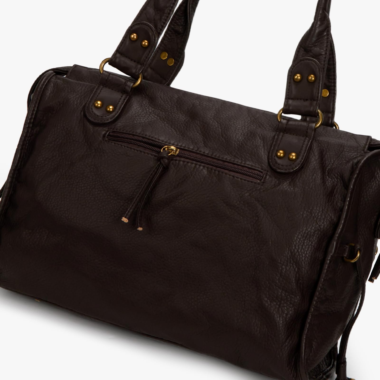TIAASTAP Vintage City Bag Damen – PU Ledertasche Handtasche Groß Shopper Tasche Y2K Schultertasche Arbeitstasche Uni Japanese School Bag, Damen-Henkeltaschen für Frauen