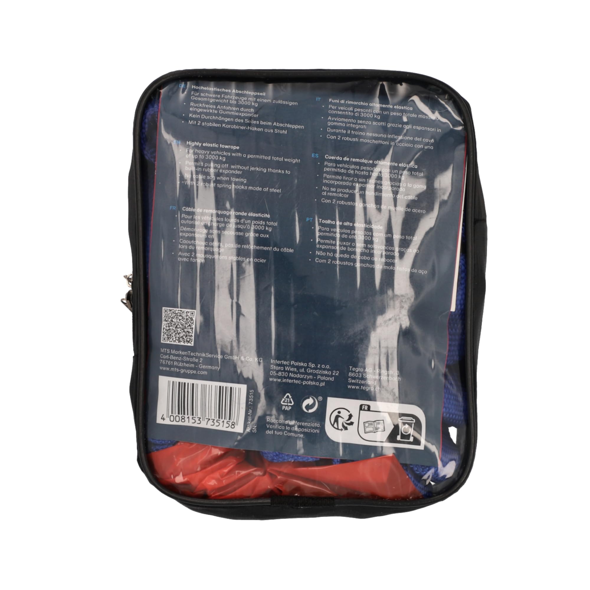 CARTREND Unitec 73515 câble de remorquage élastique, XXL