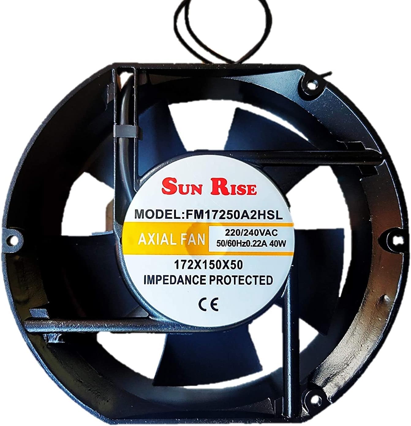 SATYWALI Exhaust Axial Fan (6x 6 inch) Round Exhaust Fan (17x17x5 cm) Cooling Fan Black