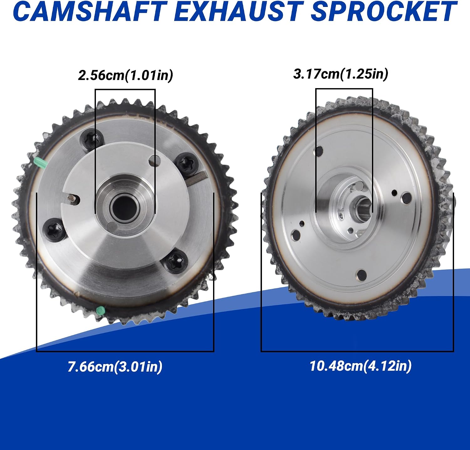 24370-2E020 Engine Timing Intake and Exhaust Camshaft Sprocket CVVT Gear Compatible with Hyundai Elantra Kona Veloster Kia Forte Forte5 Soul Seltos Replaces OE 243702E020 24350-2E700