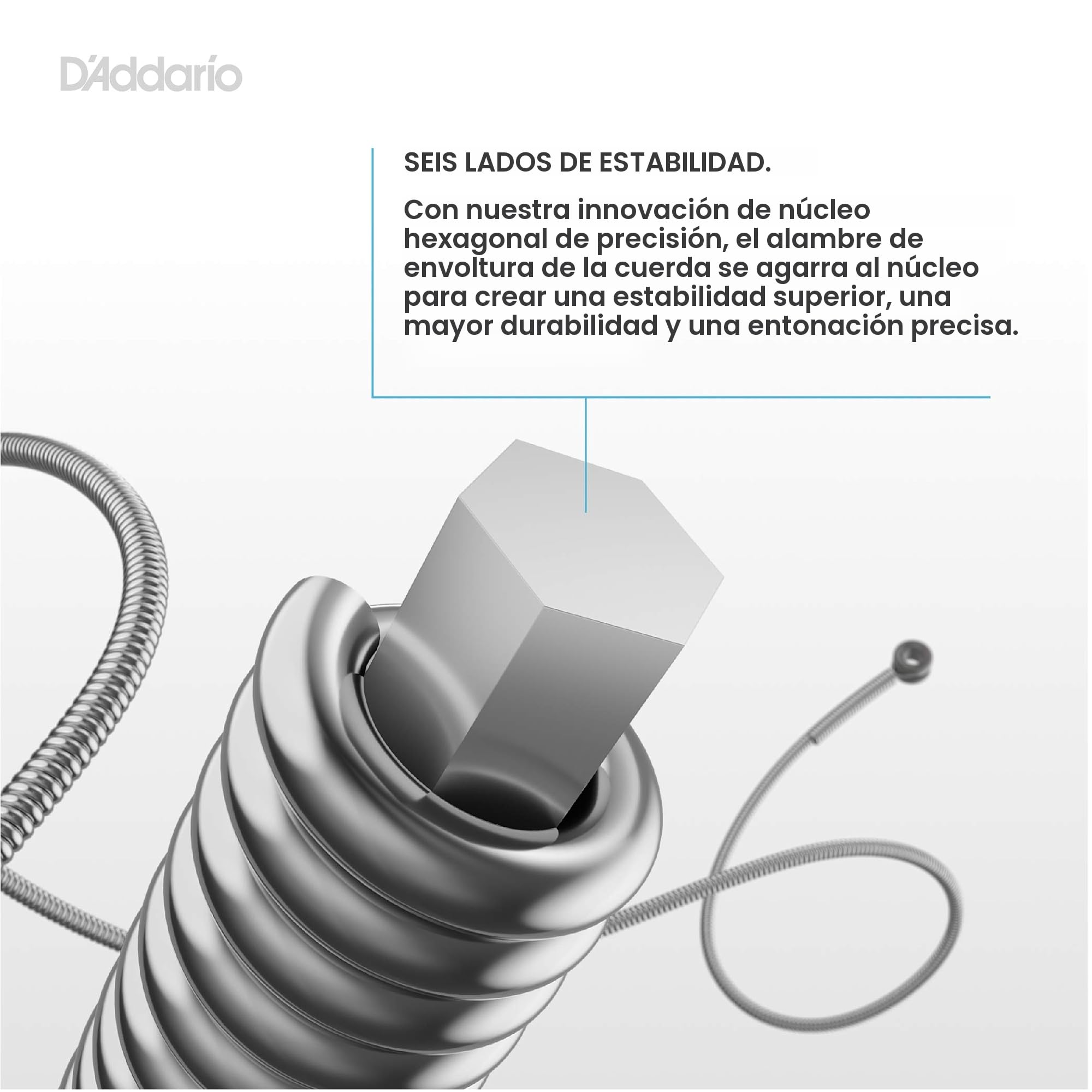 D'Addario Bass Guitar Strings, XL Pro Steels, EPS165, Long Scale, Regular Light Top/Medium Bottom Gauge 45-105, juego de 4 cuerdas, paquete de 1