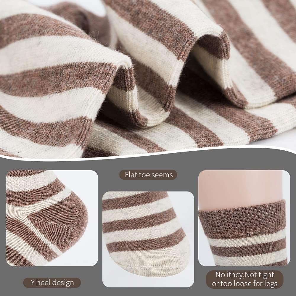 MAGIARTE Womens Mini Crew Socks Combed Cotton Casual Athletic Quarter Socks for women 6-Pack - Image 4