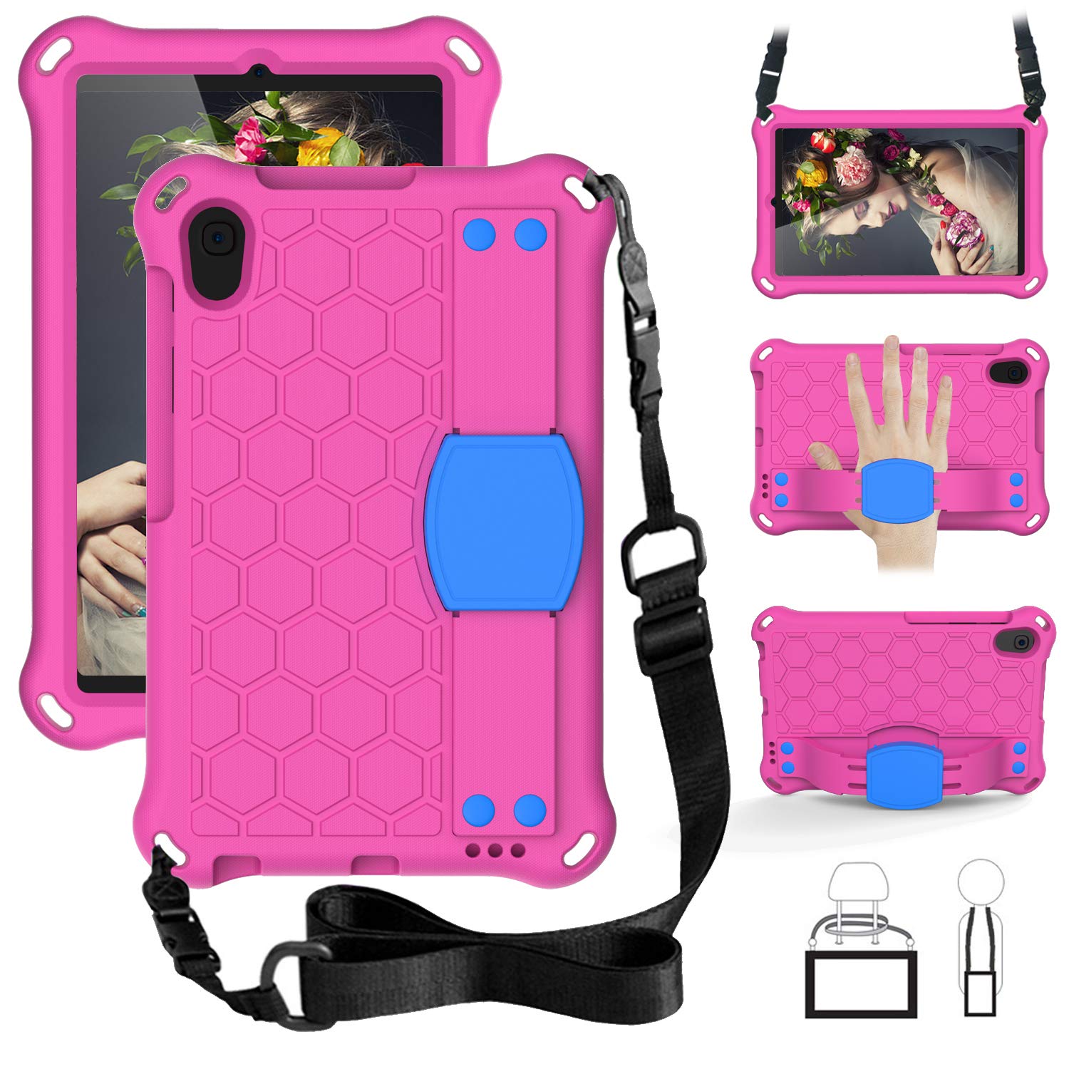Funda de muñeca Huawei MediaPad M6 8.4 con asa resistente de EVA lavable para niños 8