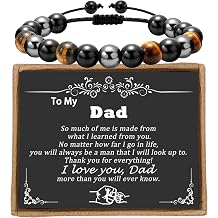 Fathers Day Gift for Dad Step Father Men, Happy Birthday Gifts for 9 10 11 12 13 15 16 21 30 40 50 60 Year Old Boy as Adjustable Triple Protection Bracelet for Him