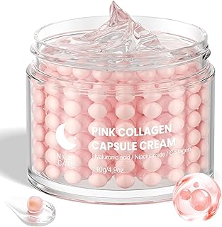 Crema facial de cápsula hidratante rosa para ...