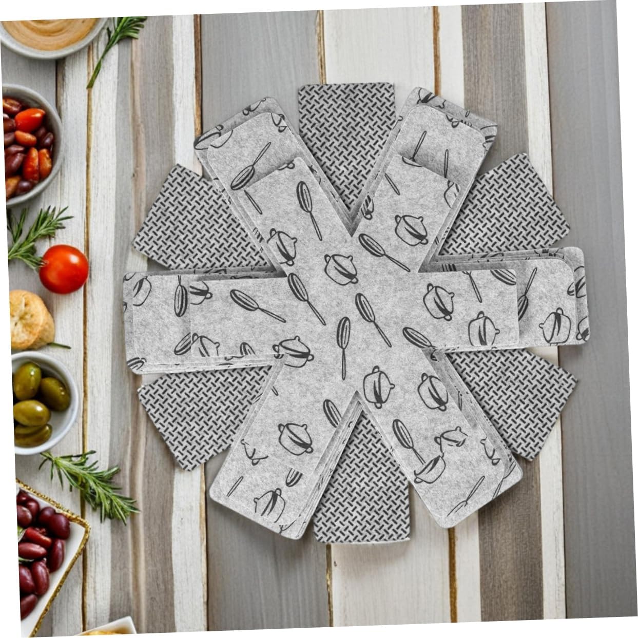 Non Woven Pan Protectors Reusable Dividers 12pcs Heat Resistant