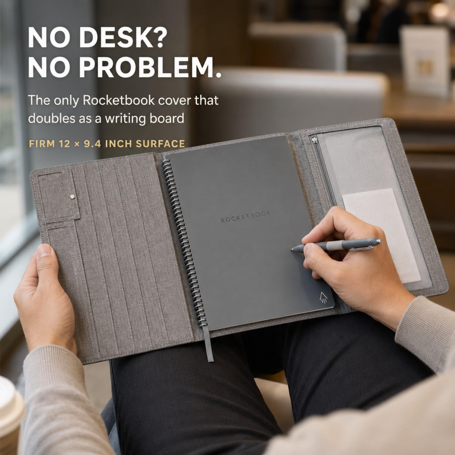 Étui folio A4 Rocketbook format lettre 21,6 x 27,9 cm Wave Everlast Fusion Panda Portfolio Organizer
