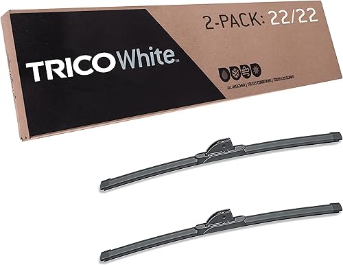 TRICO White (35-2222) - Paquete de 2 limpiaparabrisas de repuesto de 22 pulgadas para mi automóvil, súper premium, para todo tipo de clima, para