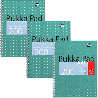 Pukka Pads A4 Metallic Jotta Wirebound Notebook Pack of 3