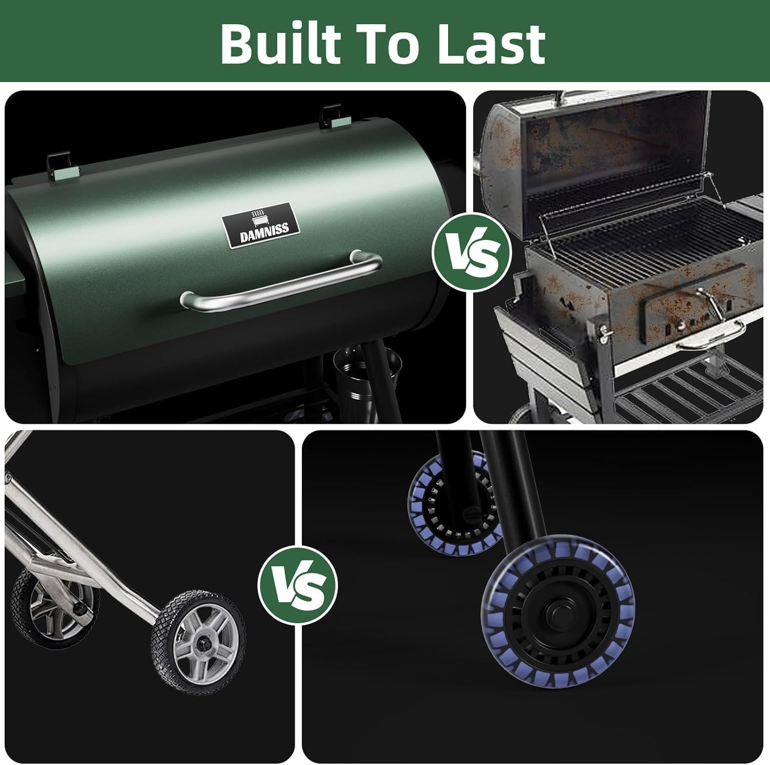 Holz Pellet Grill-Raucher, 6-in-1 Pellet Grill Smoker automatische Temperaturkontrolle Grillrost 456 Sq. im Bereich für Garten im Freien