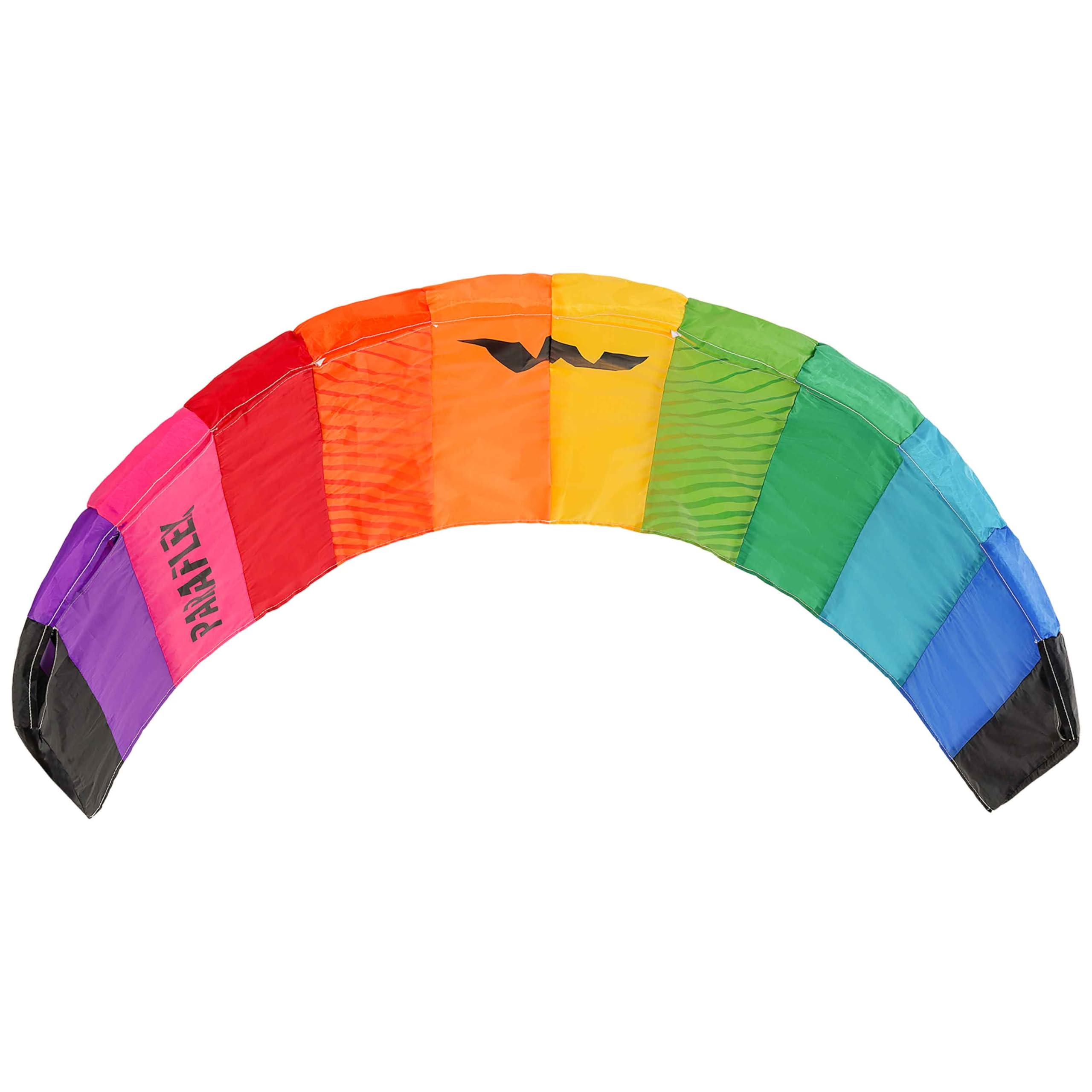 Wolkenstürmer Paraflex Básico 1.7, Arco Iris - Cometa de 2 líneas para Principiantes