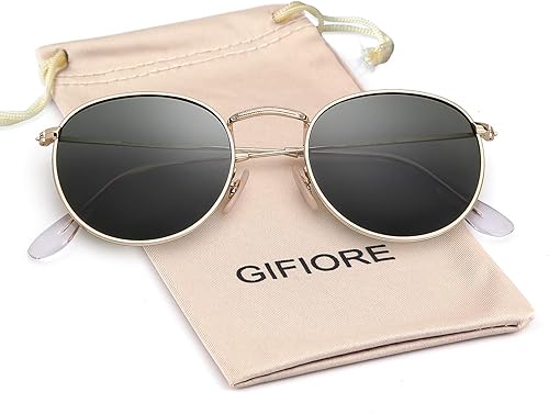 Miniatura 7 de GIFIORE Gafas de sol redondas pequeñas polarizadas para mujeres y hombres, clásicas retro vintage UV400