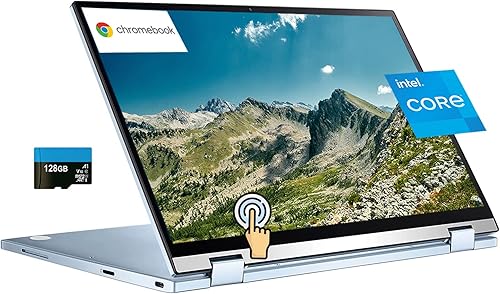 Asus Chromebook Flip 2022 FHD 2 en 1 pantalla táctil convertible para el hogar y los estudiantes Intel Core M3-8100Y 8 GB RAM 64 GB eMMC tarjeta SD