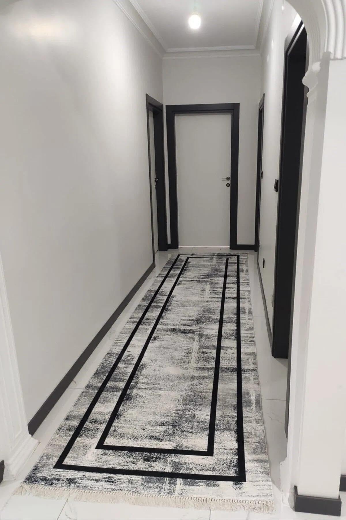 Monnhein Çok Renkli Yolluk Bion - Yıkanabilir, Kaymaz Taban, Dijital Baskılı, Leke Tutmaz, İnce Hav, Modern Koridor, Mutfak, Antre ve Salon için Dekoratif Yolluk