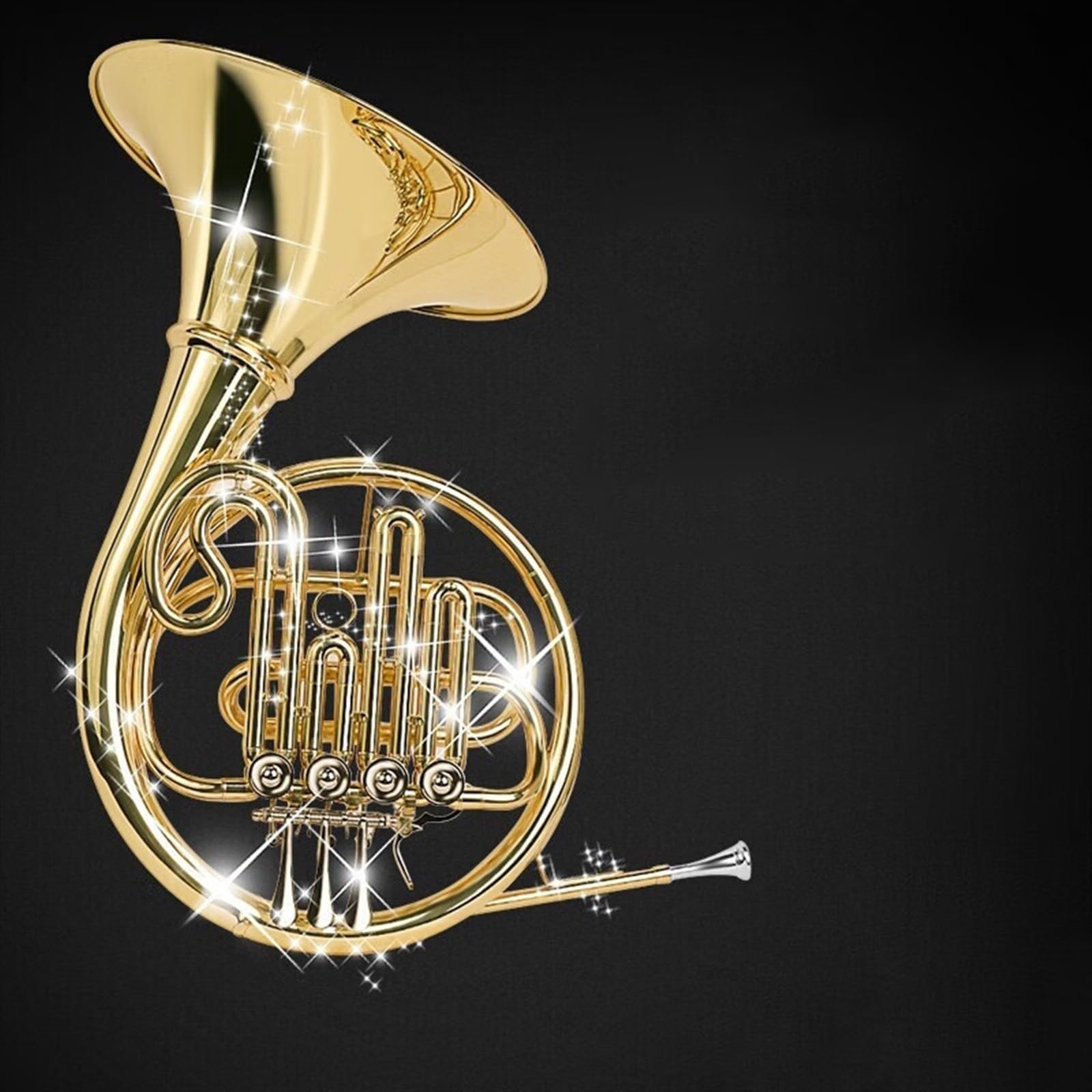 cor français et kit Instrument De Cor Français À Quatre Touches Examen De Qualité De Performance Unique Cor Français Doré