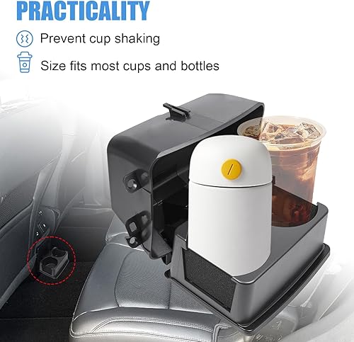 Miniatura 5 de Rear Seat Cup Holder Compatible with 2011-2019 Ford Explorer Insert Center Console Cup Holder Replace#BB5Z-7813562-BA GB5Z-7813562-BA