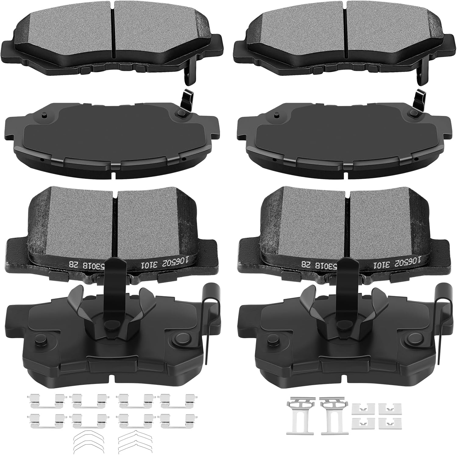 Brake Pads,ECCPP 8pcs Semimetal & Ceramics Disc Brake Kits fit for 2005 2006 2012-2016 for Honda CR-V