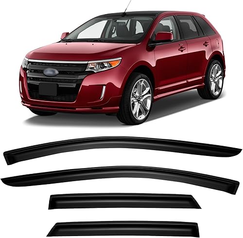 Cxdar Protectores de lluvia de ventana para Ford Edge 07-15 Lincoln MKX 2007 2008 2009 2010 2011 2012 2013 2014 Ford Edge 07-15 Lincoln MKX,