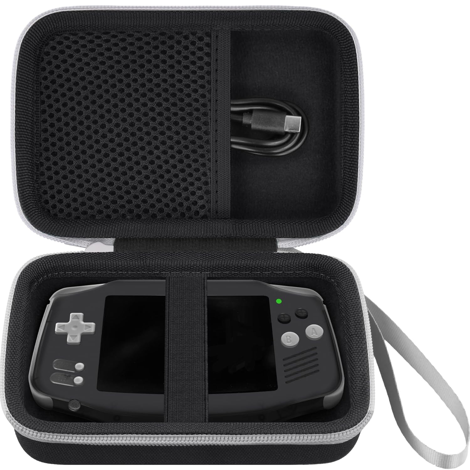 khanka Hard Travel Case Replacement for Anbernic RG34XX Handheld Game Console,Case Only. (Black) - Image 9