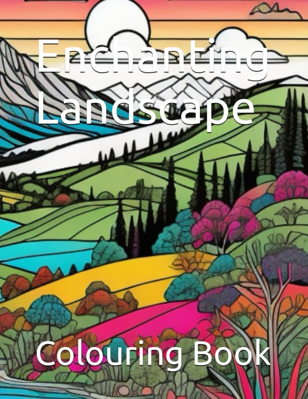 Enchanting Landscape: Adult Colouring book (The Pallet Avenue Colouring Books)