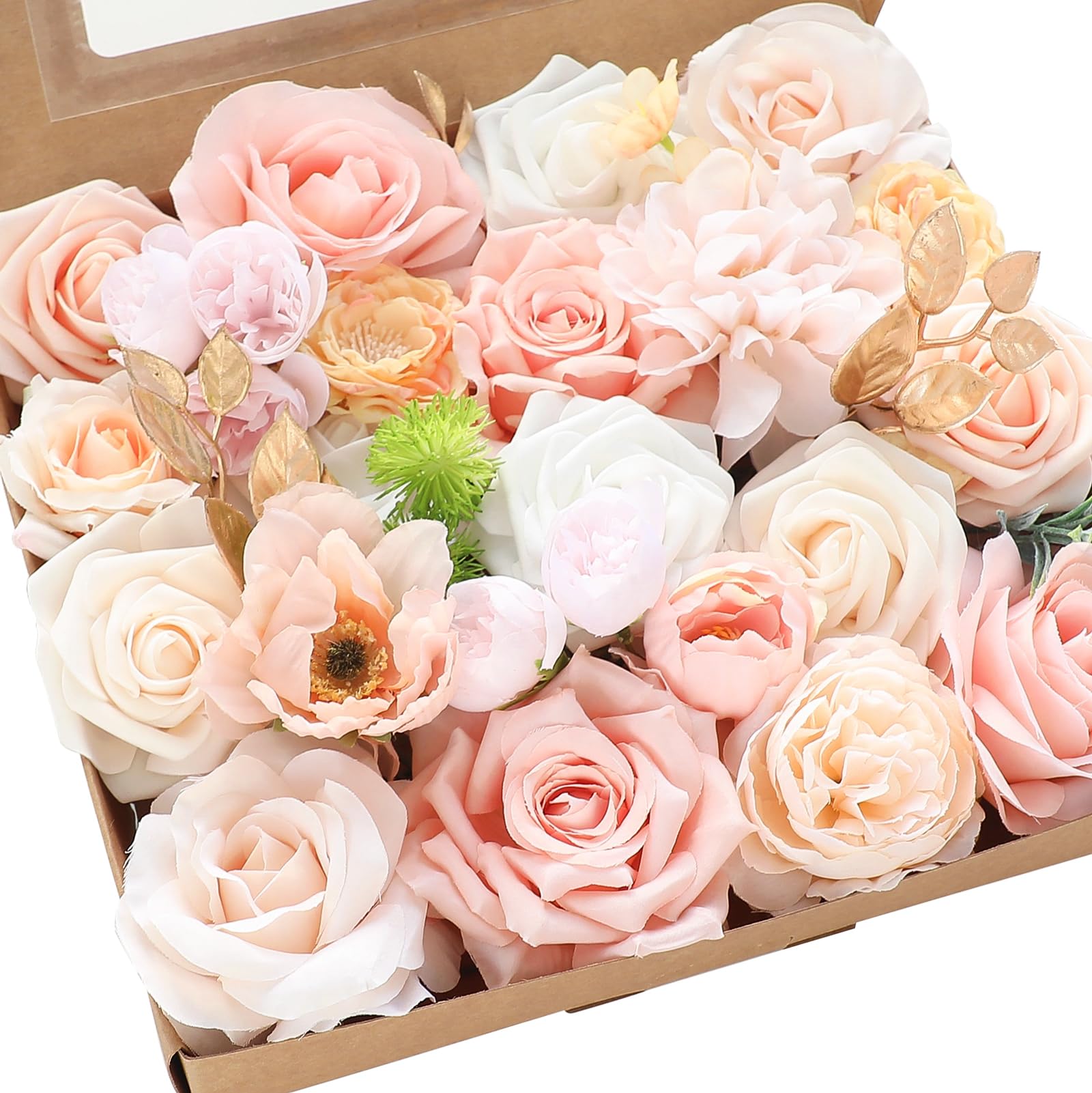 Floroom Blush Peach Pink Artificial Flower Box