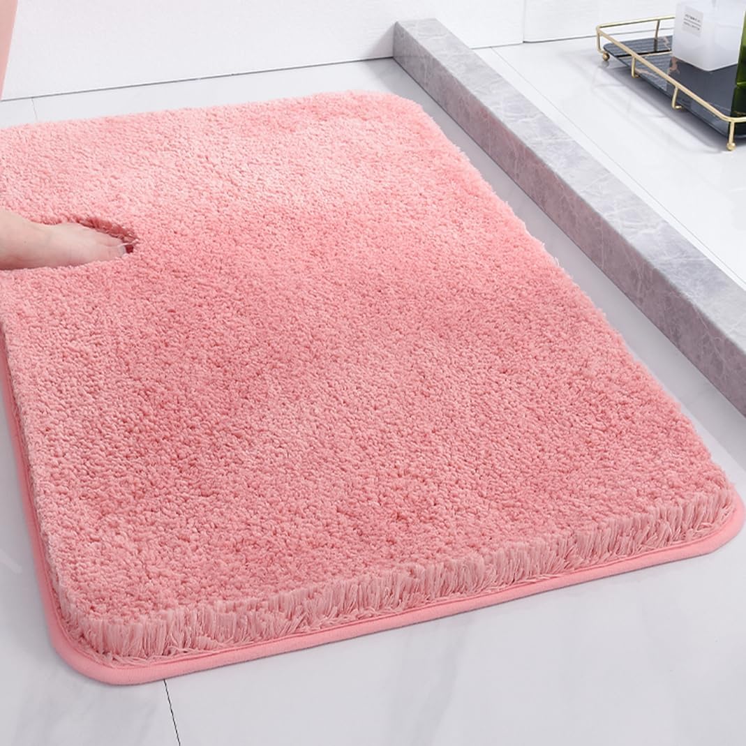 バスマット 玄関マット 吸水速乾性 滑り止め付き 足拭きマット 丸洗いOK ふわふわ 柔らかい 無地 厚い お風呂マット おしゃれ