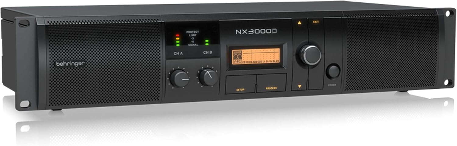 Behringer NX3000D Ultra-Lightweight 3000 Watt Class-D Power Amplifier with DSP Control and SmartSense Loudspeaker Impedance Compensation